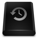 Black Drive Backup Icon 128x128 png